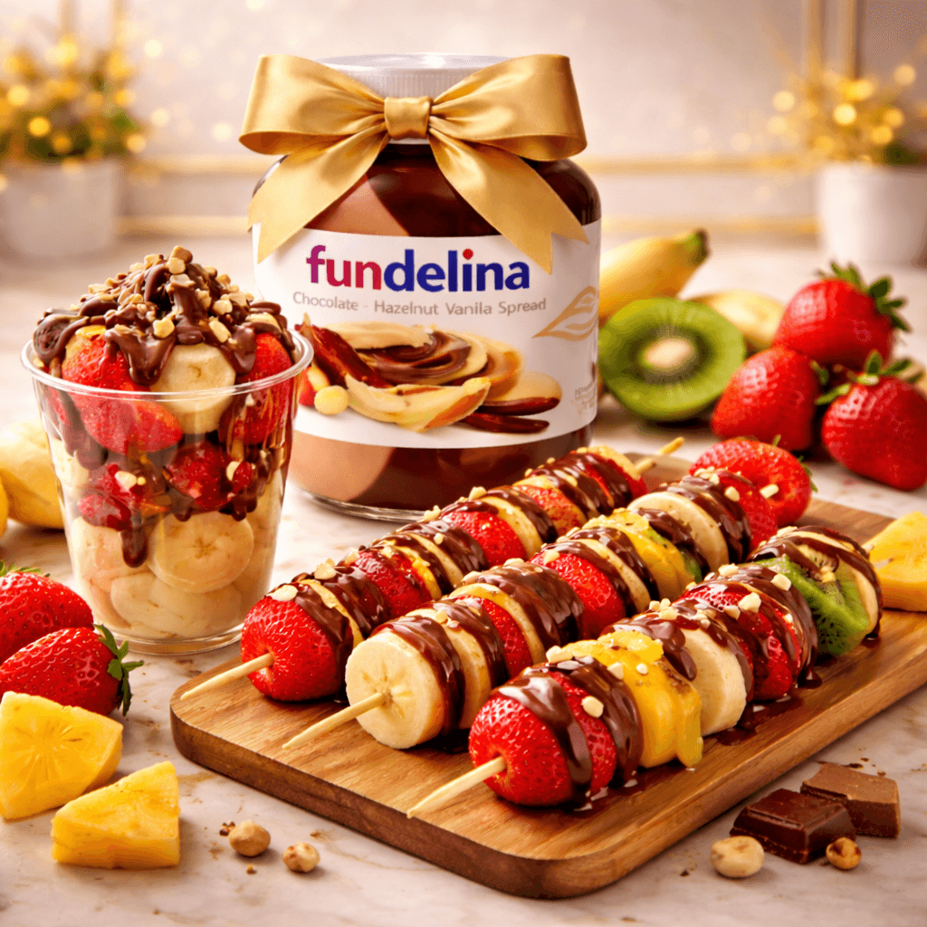 Verrines de fraises nappées de Fundelina
